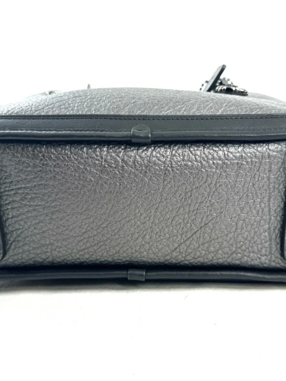 Coach Dreamer 38546 Silver Metallic Embossed Leather Tote Crossbody Bag